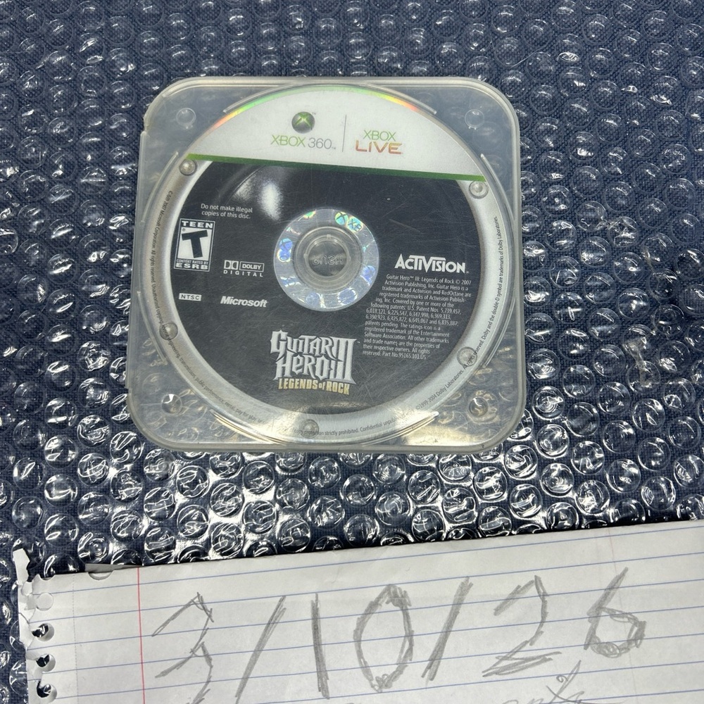 Activision Guitar Hero III: Legends of Rock (Xbox 360) - Black Disc